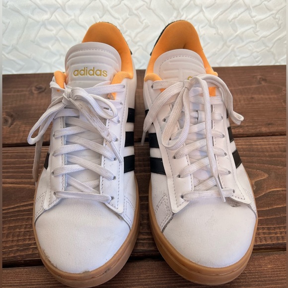 adidas | Shoes | Adidas Grand Court Alpha Sneakers Womens 65 White Black Tennis Shoes Gx865 